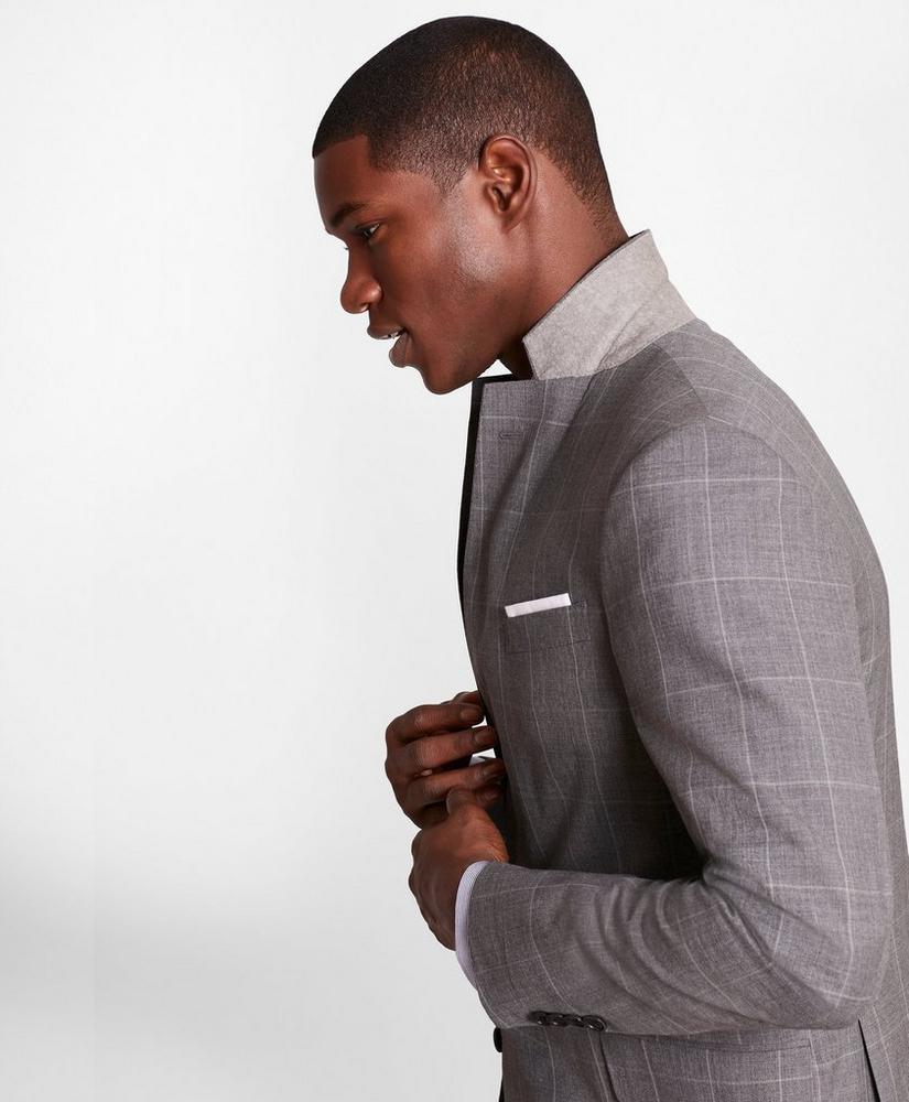 Brooks Brothers Regent-Fit Windowpane Wool Suit Jacket, image 3
