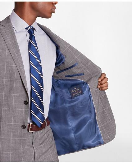 BrooksGate™ Regent-Fit Windowpane Wool Suit Jacket, image 6