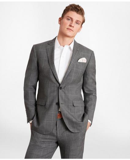 BrooksGate™ Milano-Fit Windowpane Wool Suit Jacket, image 4