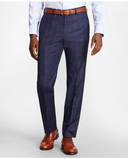 BrooksGate™ Regent-Fit Windowpane Wool Twill Suit Pants, image 1