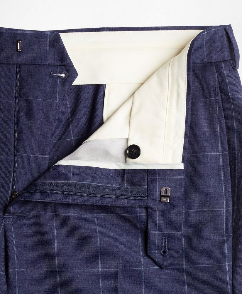 Brooks Brothers Regent-Fit Windowpane Wool Twill Suit Pants, image 4