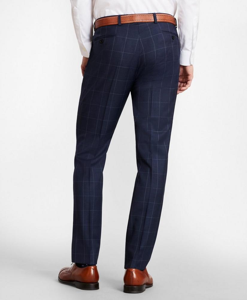 Brooks Brothers Milano-Fit Windowpane Wool Twill Suit Pants, image 3