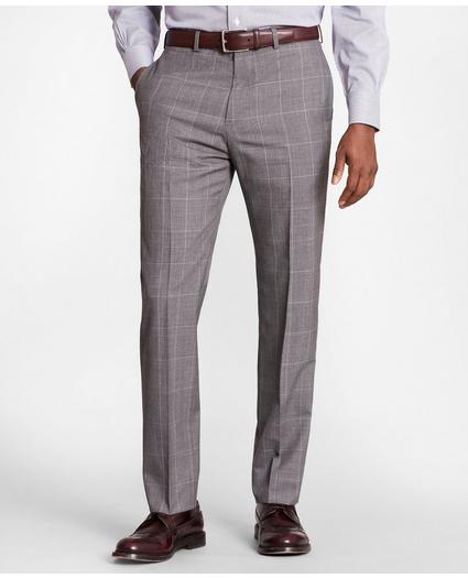 Brooks Brothers Regent-Fit Windowpane Wool Suit Pants, image 1