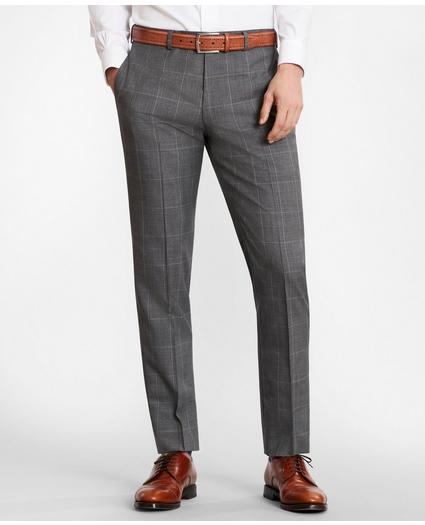 Brooks Brothers Milano-Fit Windowpane Wool Suit Pants, image 1