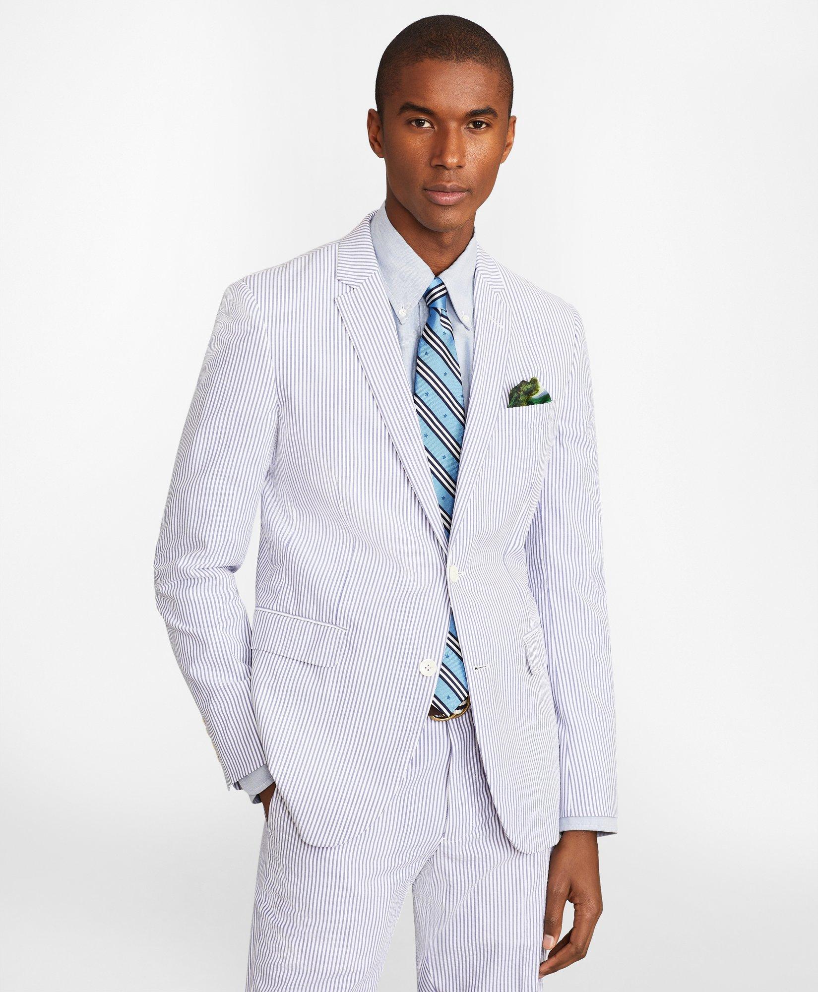 Milano Fit Stripe Seersucker Suit