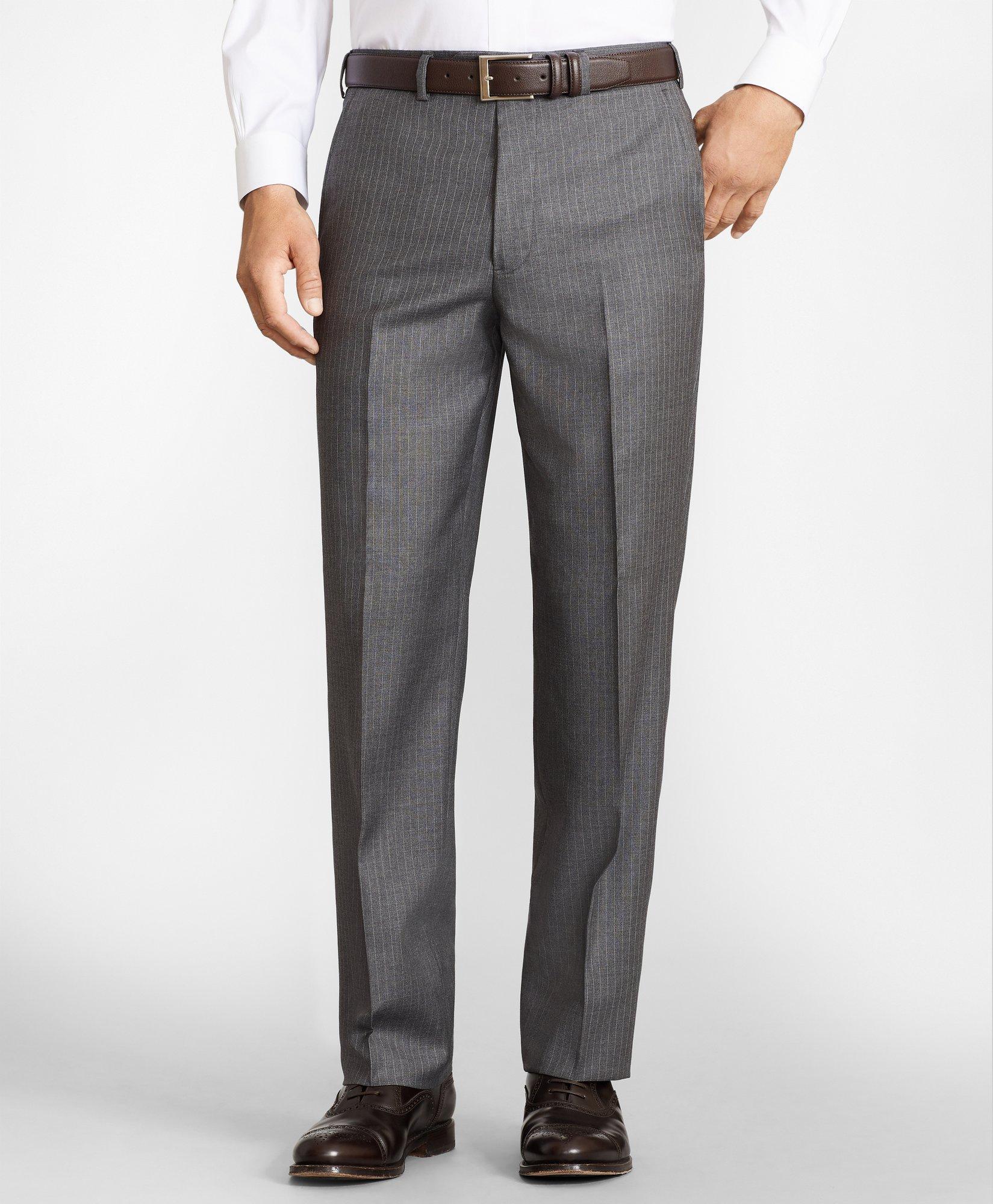 Men's Solid Grey Madison Suit Pants