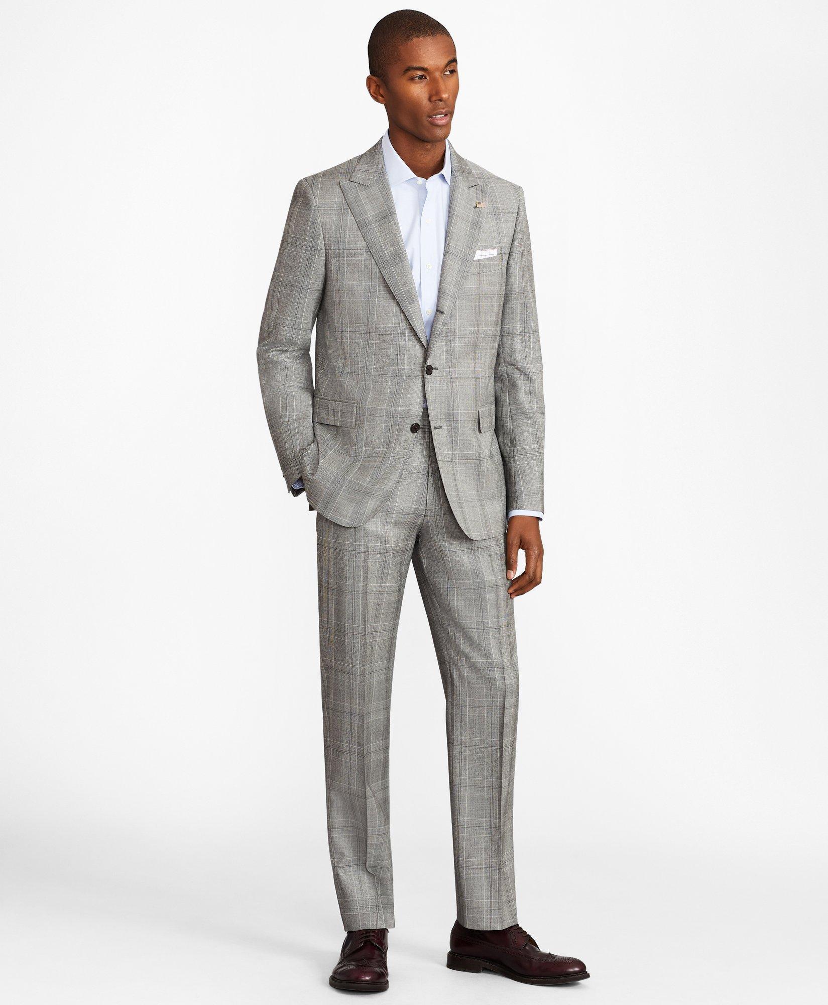 Regent Fit Three-Button Plaid 1818 Suit