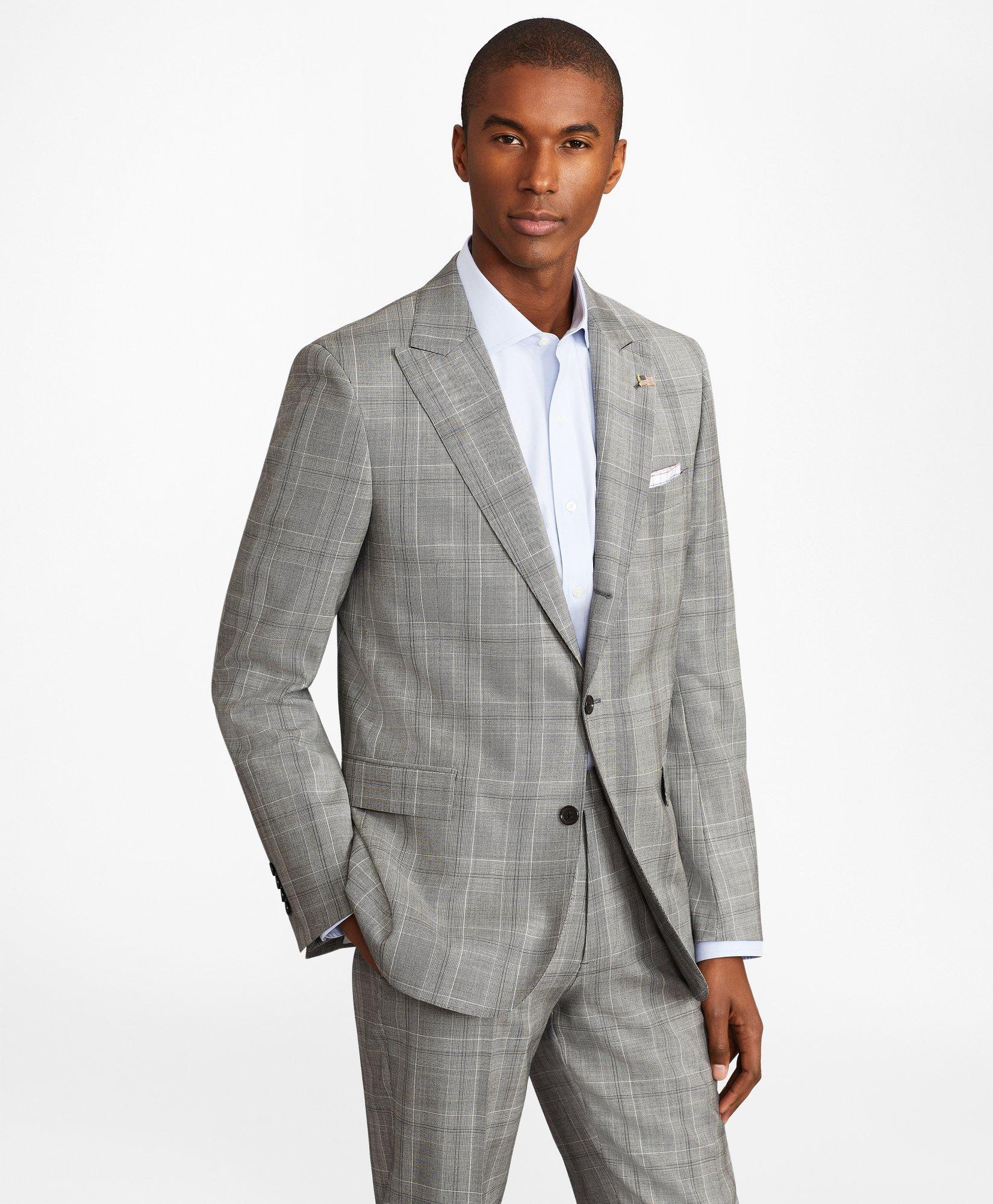 Regent Fit Three-Button Plaid 1818 Suit