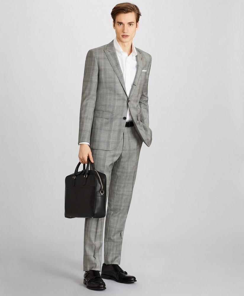 Milano Fit Three-Button Plaid 1818 Suit, image 1