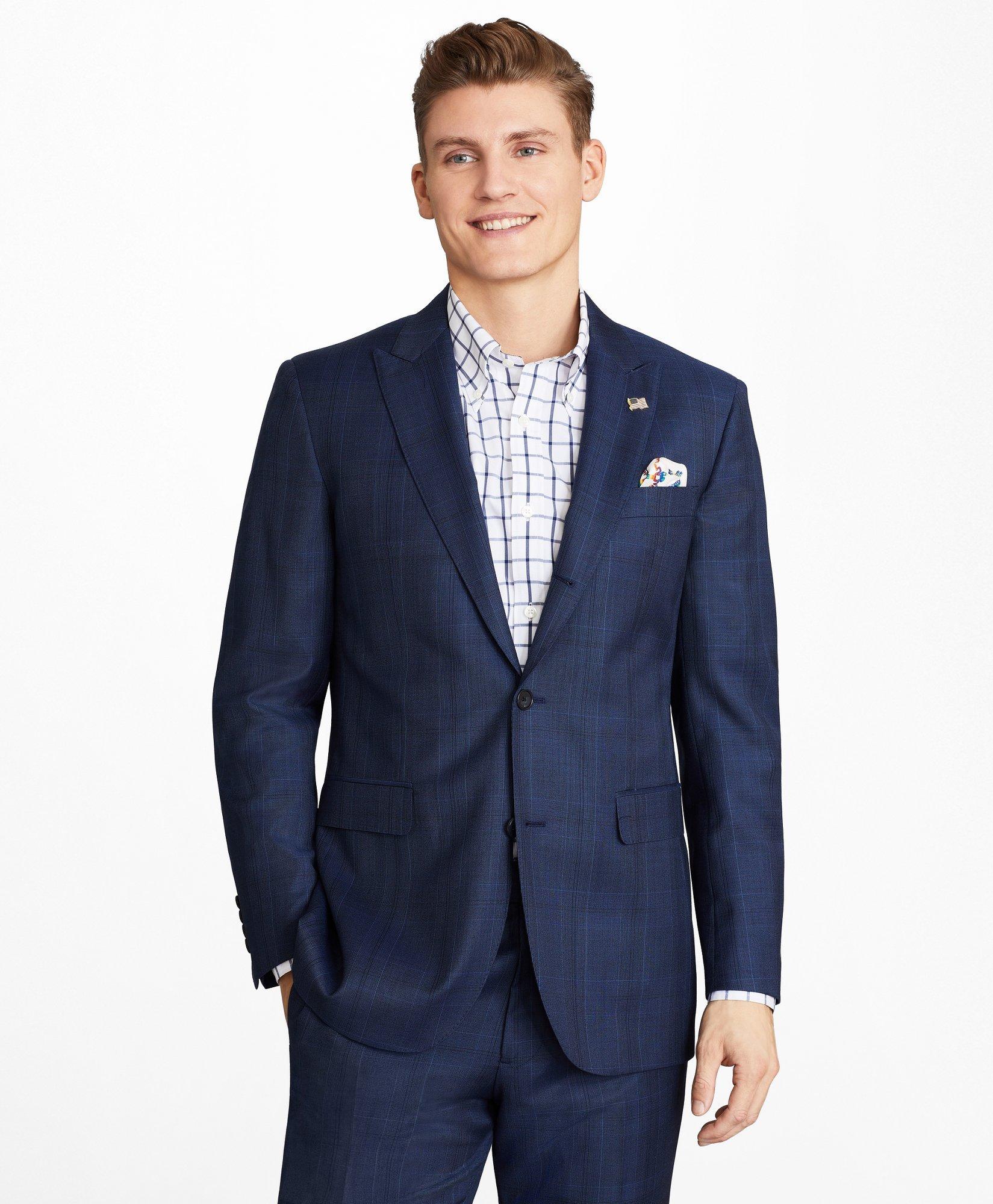 Milano Fit Three-Button Plaid 1818 Suit