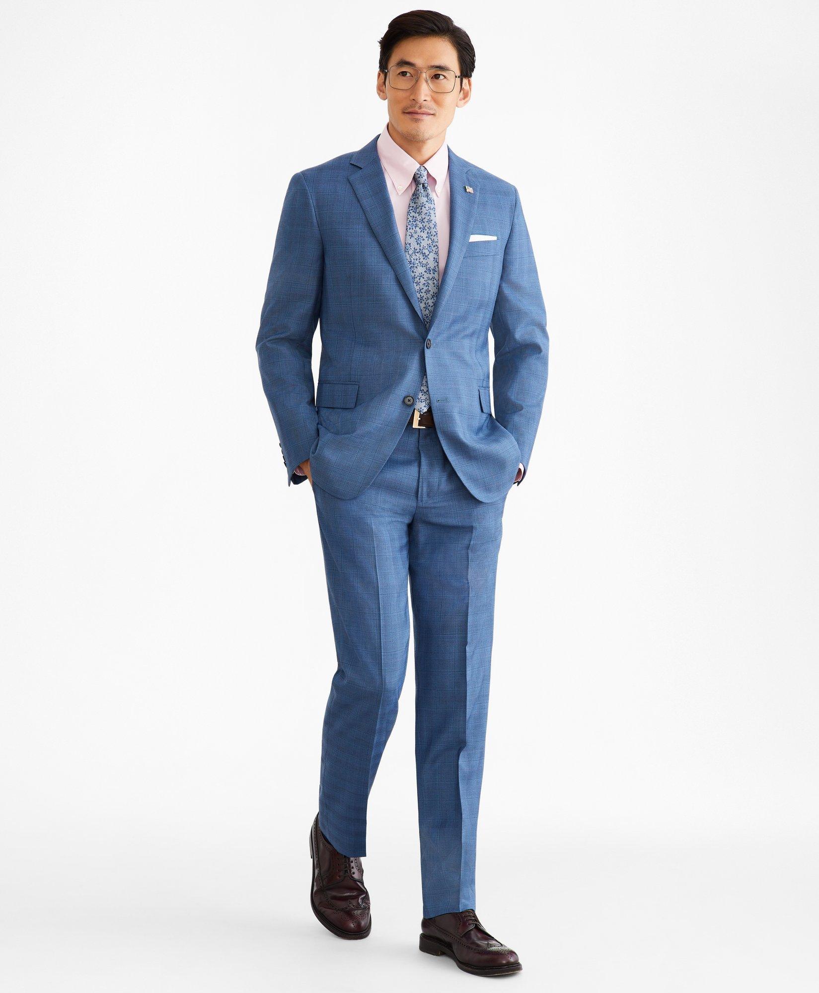 Regent Fit Two Button Plaid 1818 Suit