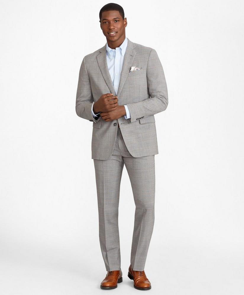 Regent Fit BrooksCool® Subtle Plaid Suit, image 1