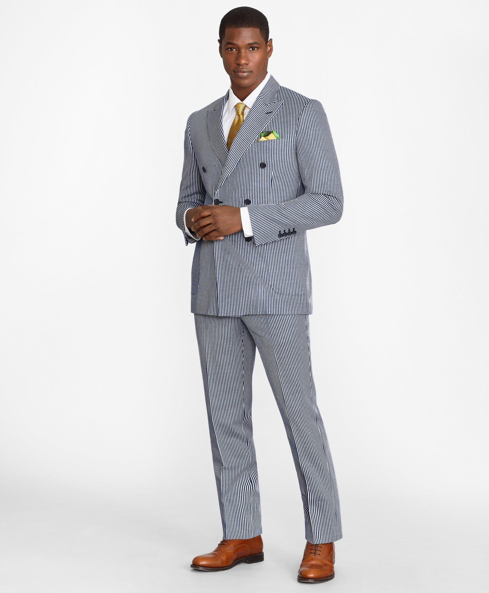 Regent Fit Double-Breasted Stripe 1818 Suit