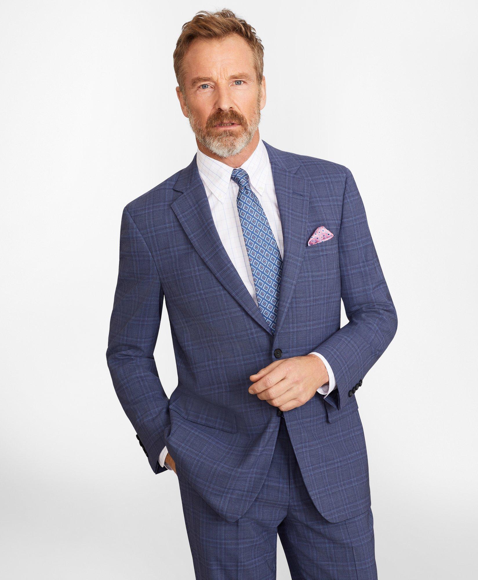 Madison Fit Brooks Brothers Cool Subtle Plaid Suit