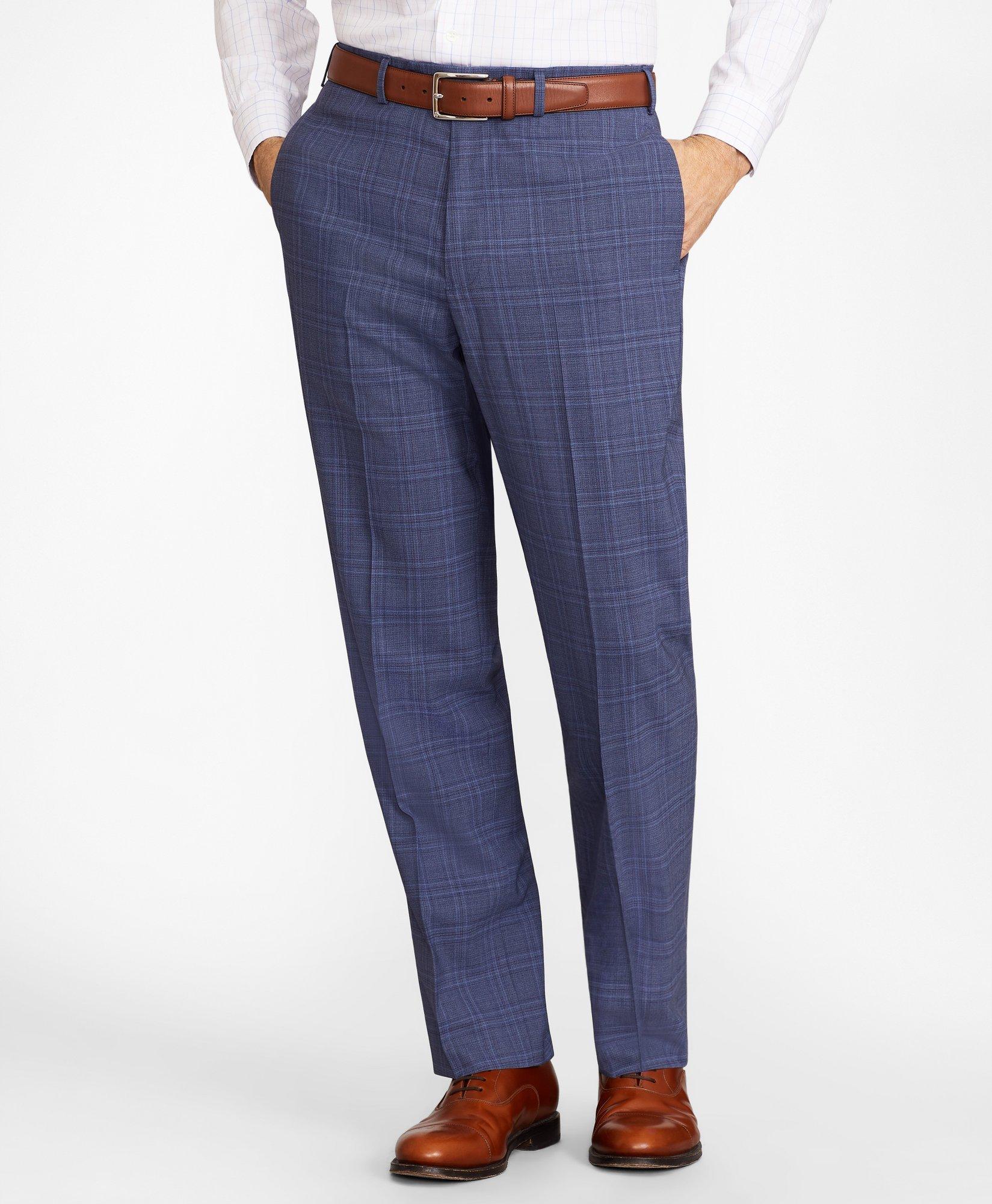 Brooks Brothers Madison Fit Plain Front Cotton Dress Trousers, $168, Brooks Brothers