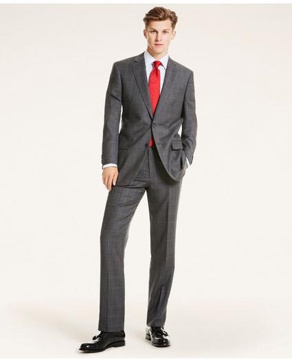 Madison Fit Plaid Wool Twill 1818 Suit, image 1