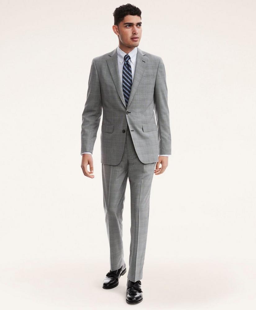 Regent Fit BrooksCool® Check Suit Trousers, image 2