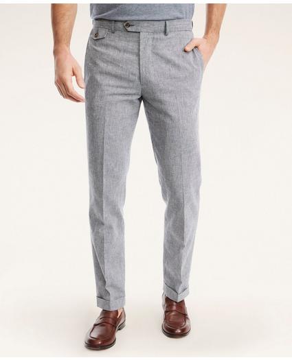 Regent Fit Mini-Houndstooth Suit Trousers, image 1
