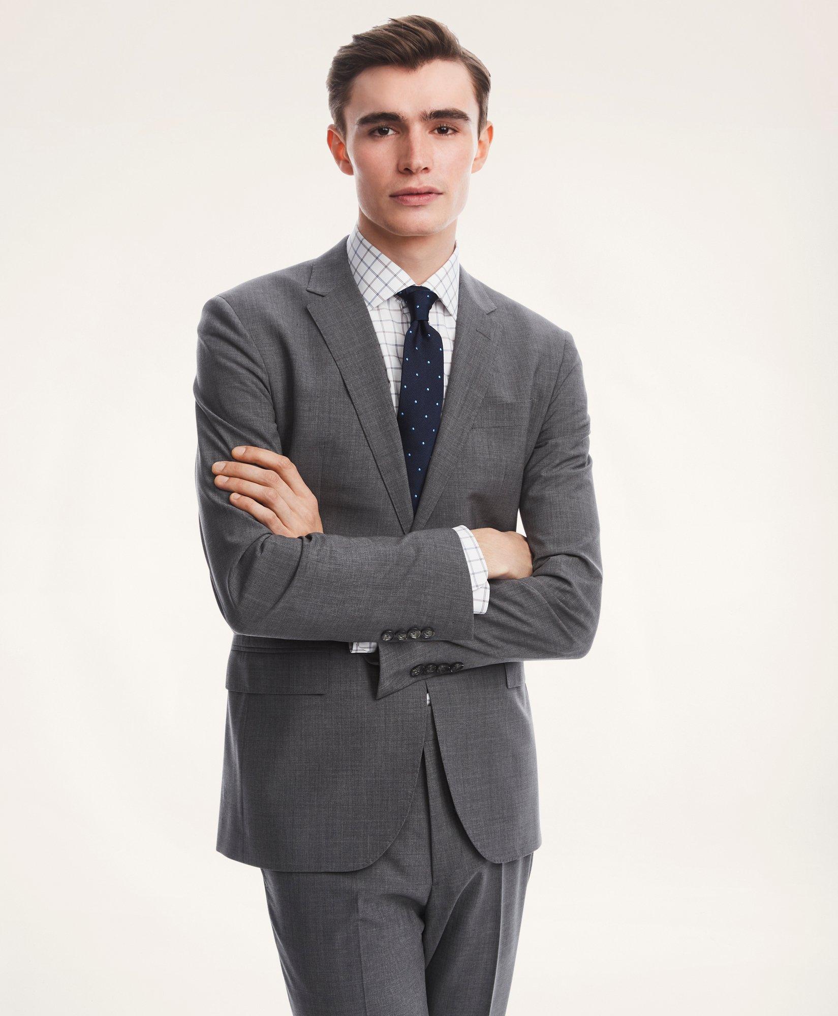 Louis Philippe Grey Single-Breasted Milano Fit Suit