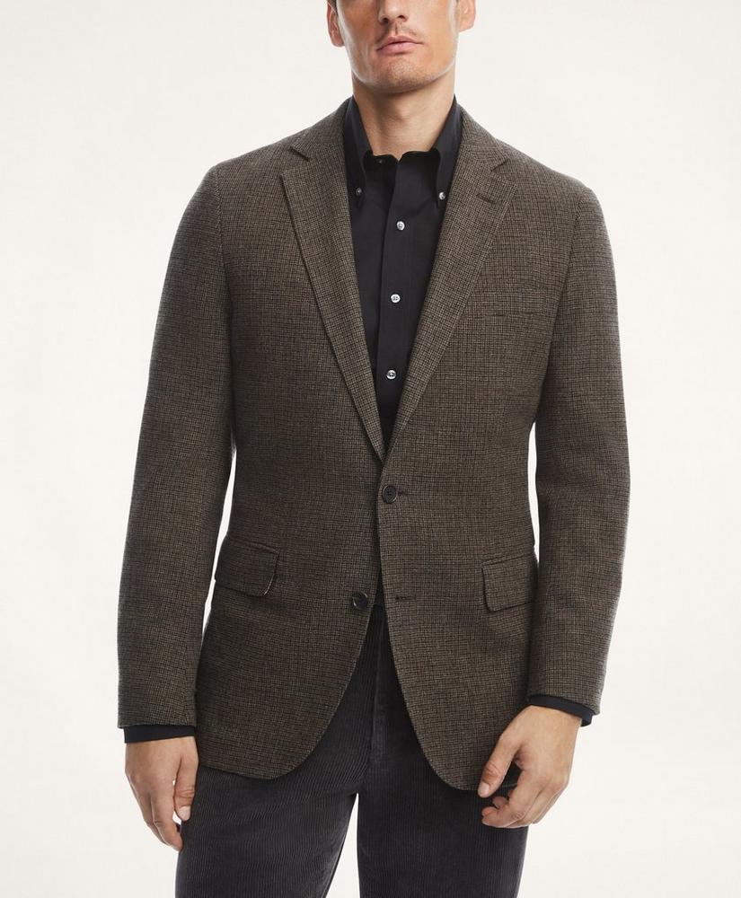 Regent Fit Merino Wool Flannel Mini-Houndstooth Suit Jacket, image 1