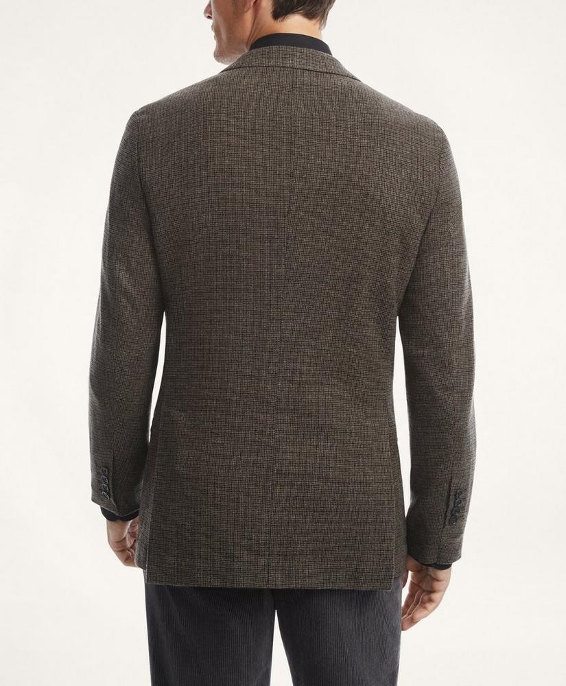 Regent Fit Merino Wool Flannel Mini-Houndstooth Suit Jacket, image 2