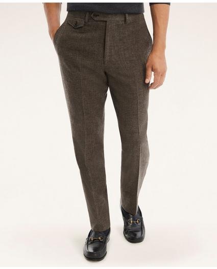 Milano Fit Merino Wool Flannel Mini-Houndstooth Suit Trousers, image 1