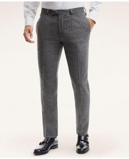 Milano Fit Lambswool Herringbone Suit Trousers, image 1