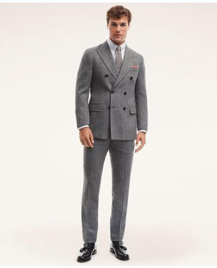 Milano Fit Lambswool Herringbone Suit Trousers, image 2