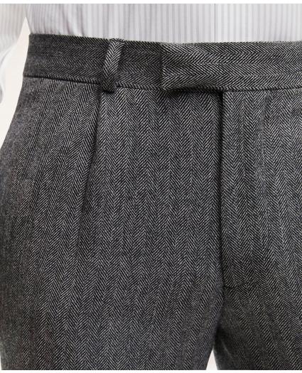 Milano Fit Lambswool Herringbone Suit Trousers, image 4