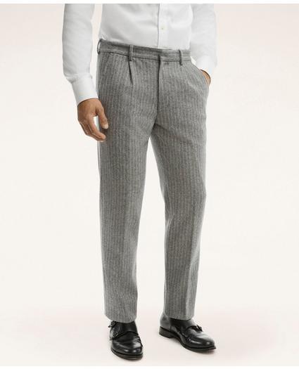 Knit Pinstripe Suit Trousers, image 1