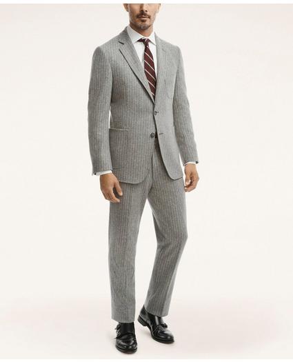 Knit Pinstripe Suit Trousers, image 2