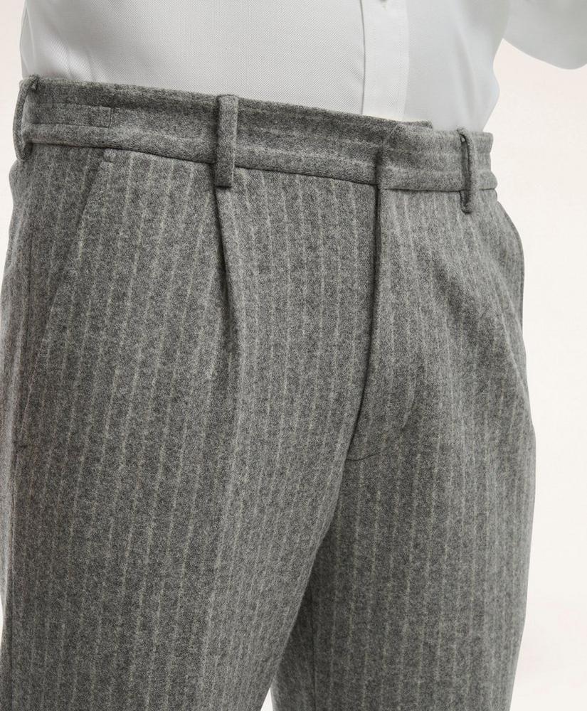 Knit Pinstripe Suit Trousers, image 4