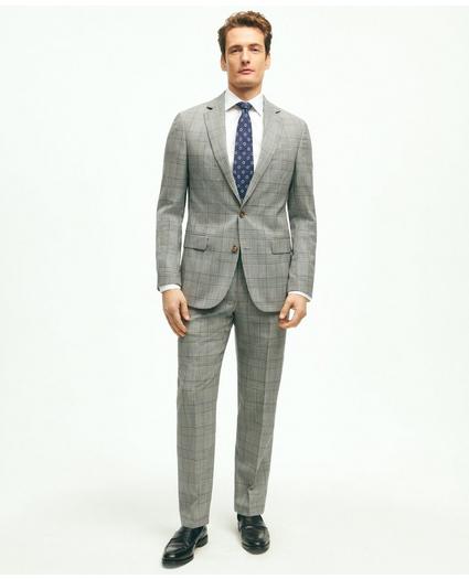Regent Fit Wool Check Suit Pants, image 2
