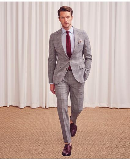 Regent Fit Wool Check Suit Pants, image 2