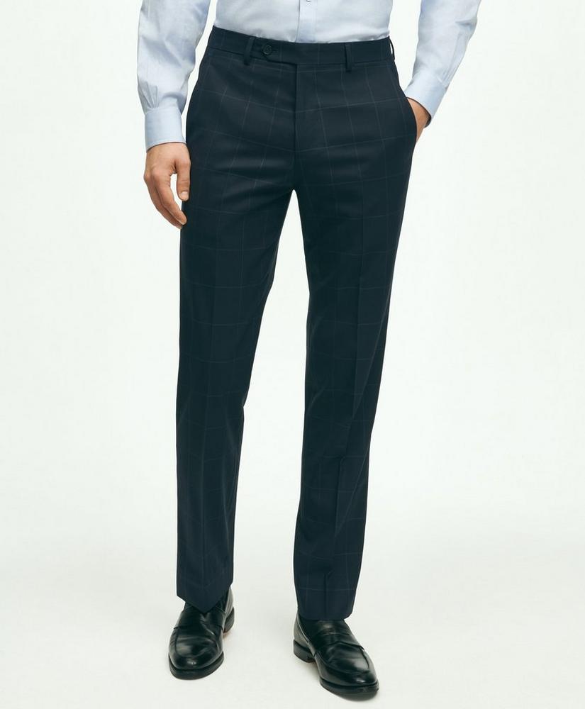 Brooks Brothers Explorer Collection Regent Fit Merino Wool Windowpane Suit Pants, image 1
