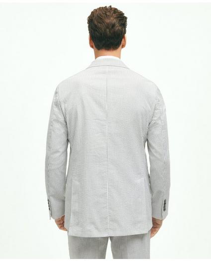 Regent Fit Stretch Cotton Seersucker Double-Breasted Suit Jacket, image 4