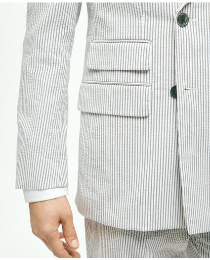 Regent Fit Stretch Cotton Seersucker Double-Breasted Suit Jacket, image 8