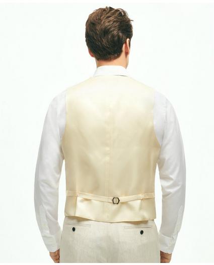 Regent Fit Linen Cotton Herringbone Vest, image 3