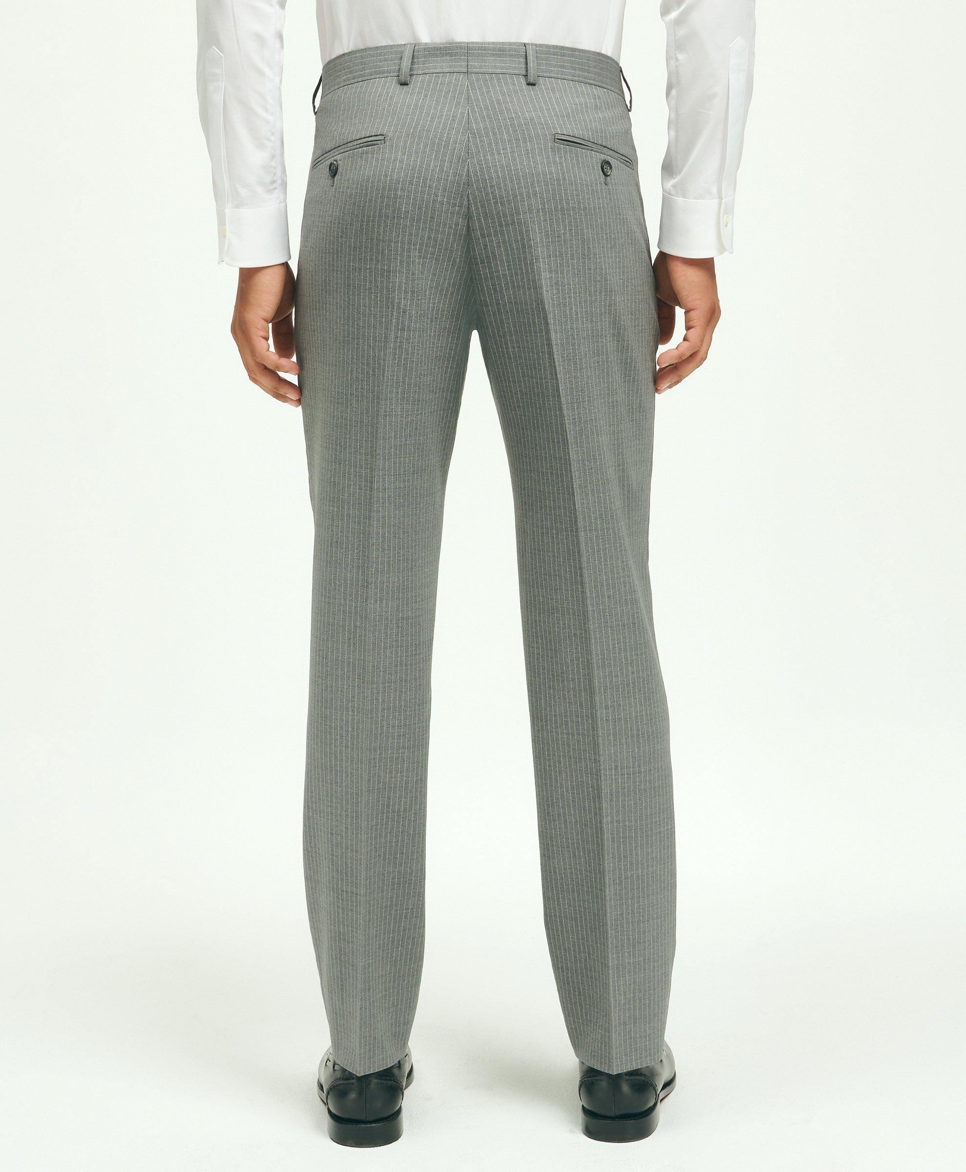 Grey Wool Pants  Brooks Brothers