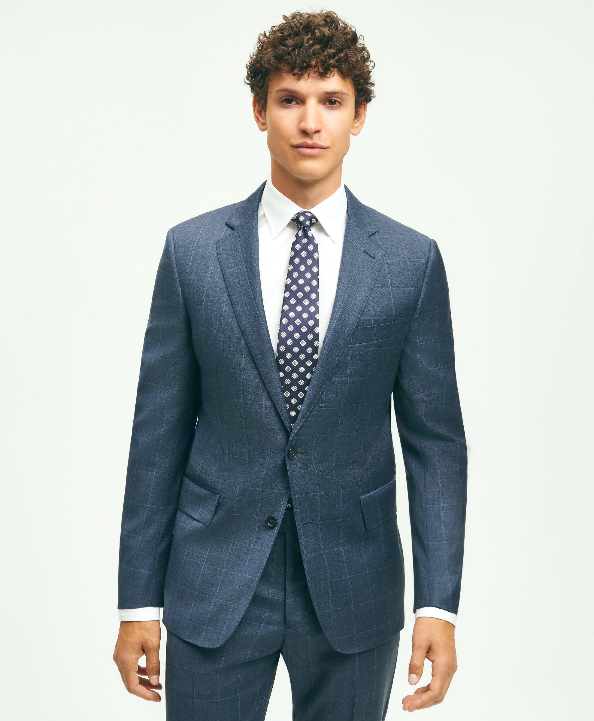 Blue suit jacket hot sale gray pants