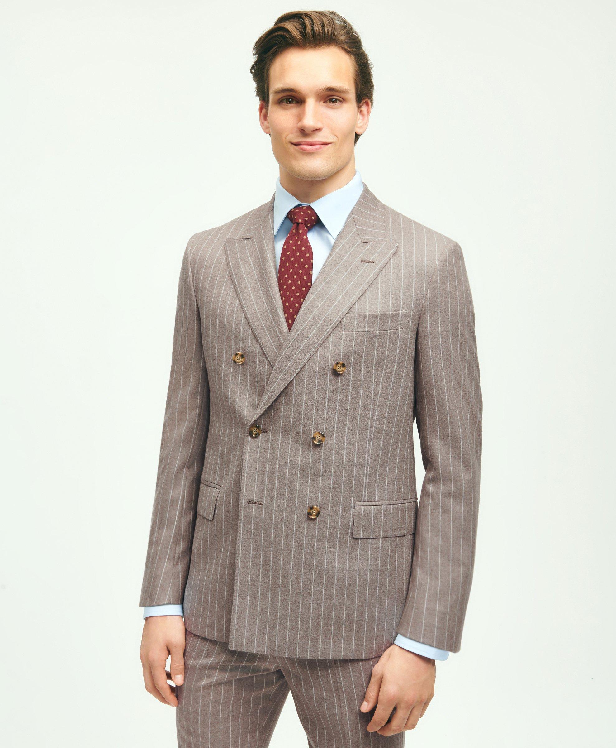 Double Breasted Stretch Wool Suit