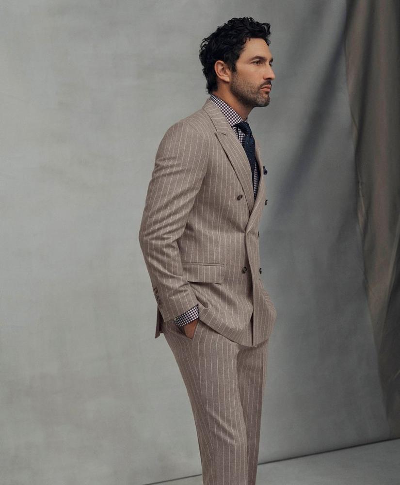 Classic Fit Stretch Wool Pinstripe 1818 Suit, image 4