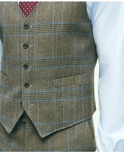Wool Twill Prince Of Wales Checked Suit Vest, image 5