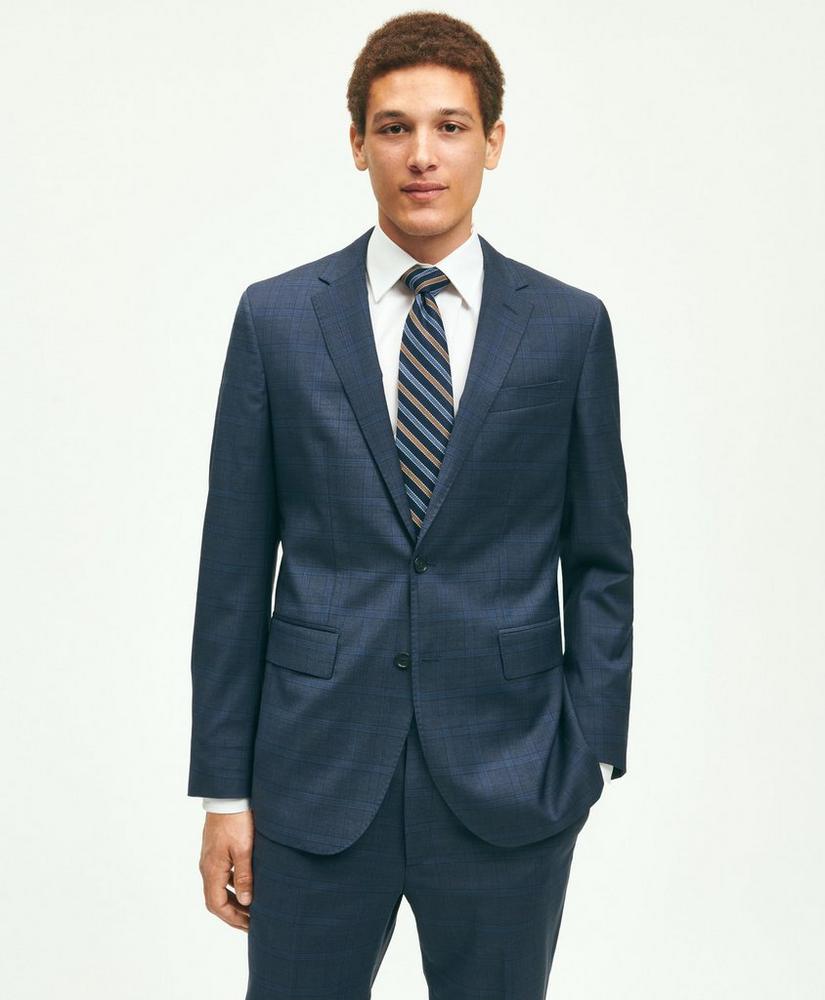 Slim Fit Wool Checked 1818 Suit, image 3
