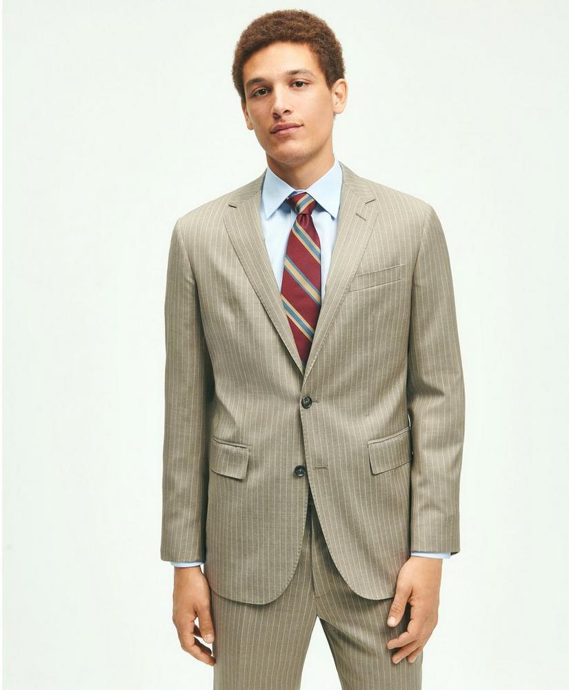 Slim Fit Wool Pinstripe 1818 Suit, image 3