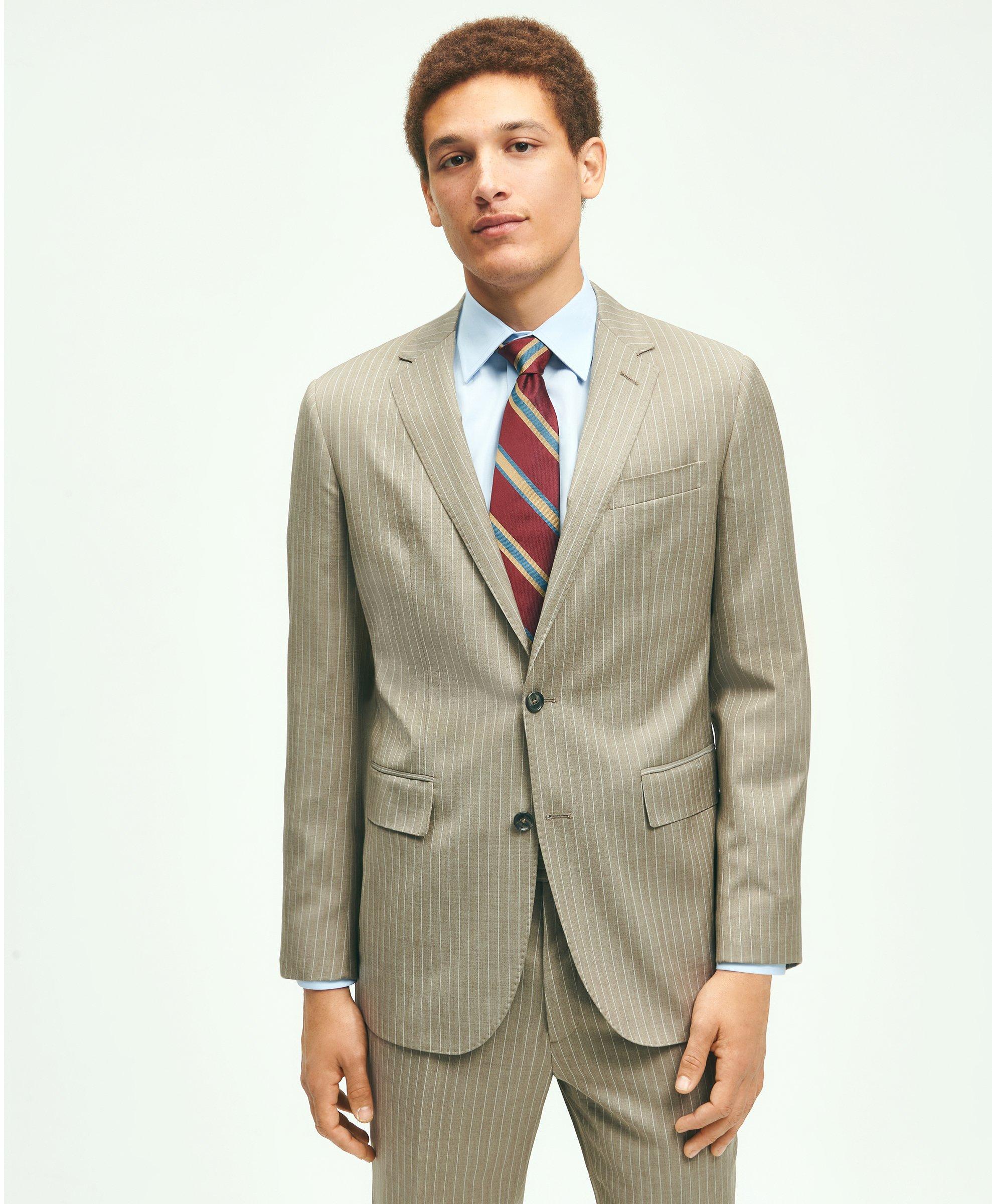 Slim Fit Wool Pinstripe 1818 Suit