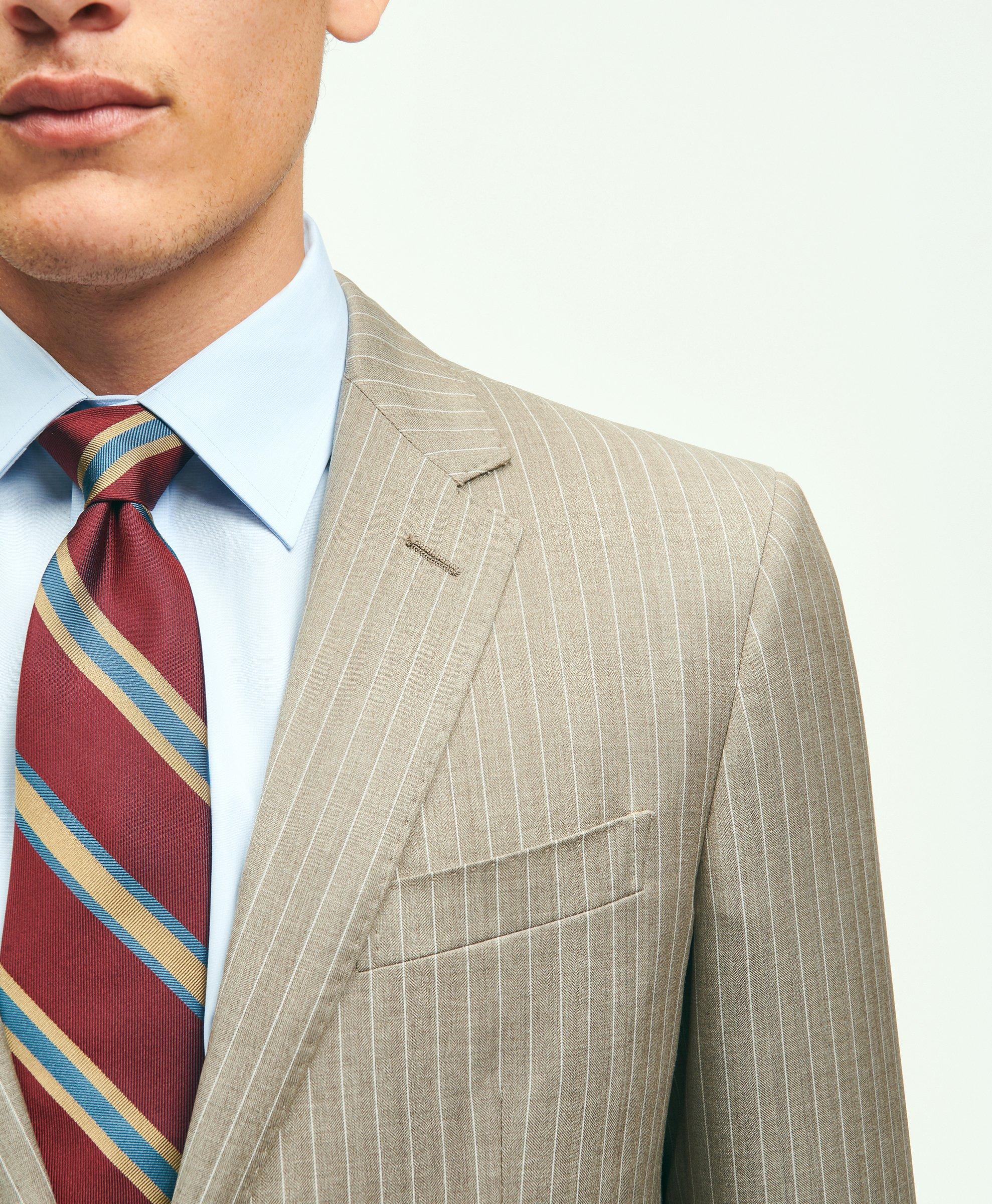 Slim Fit Wool Pinstripe 1818 Suit