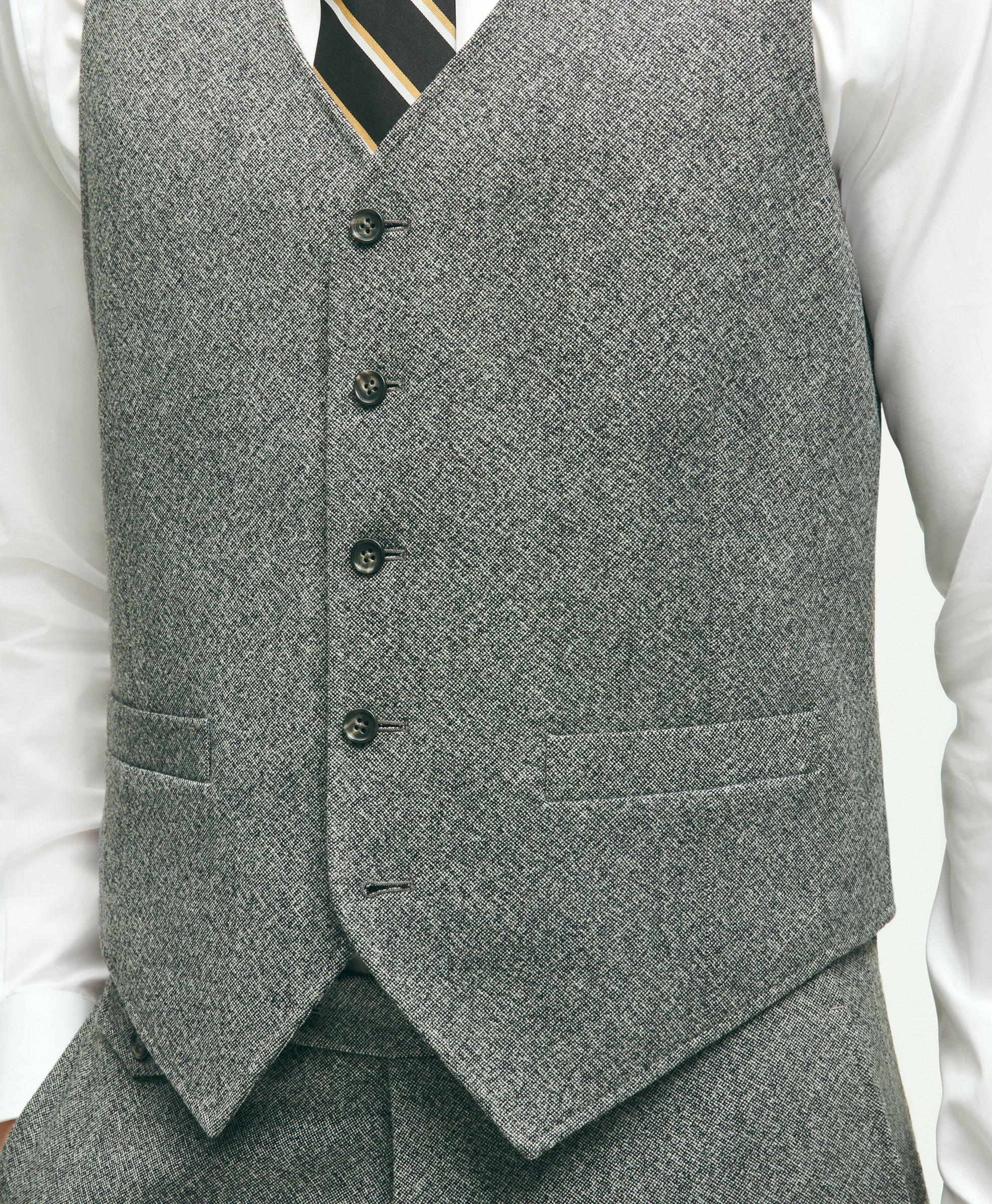 Mens wool tweed on sale vest