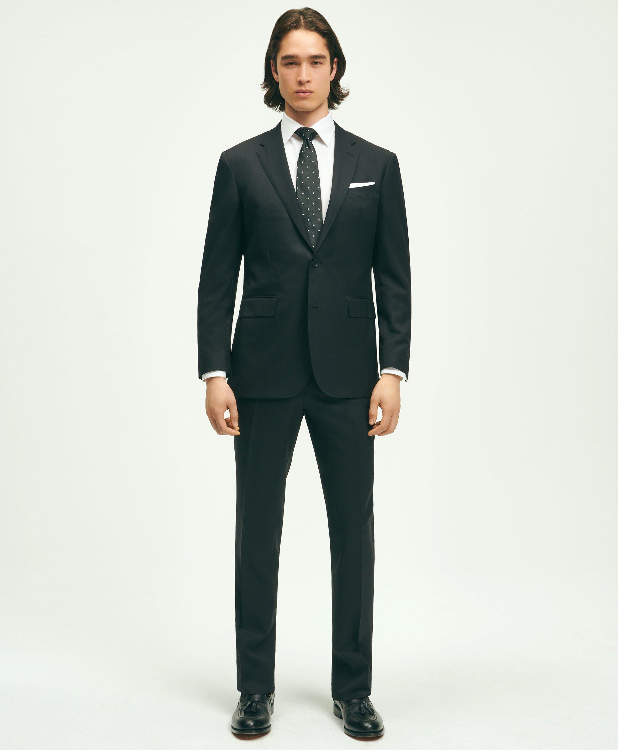 Slim-fit suit in a performance-stretch wool blend