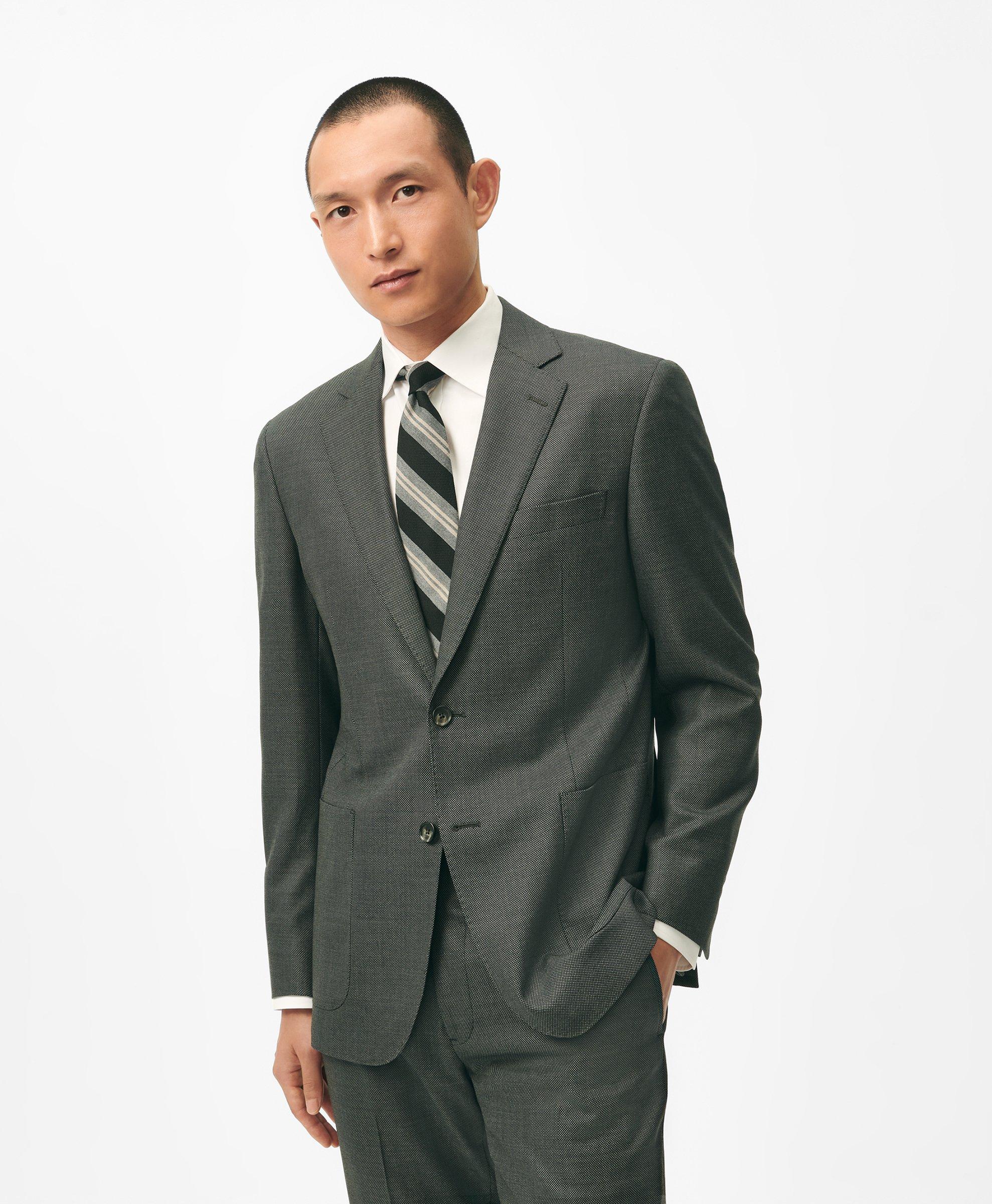 Brooks Brothers Explorer Collection Slim Fit Wool Nailhead Suit Jacket In Grey